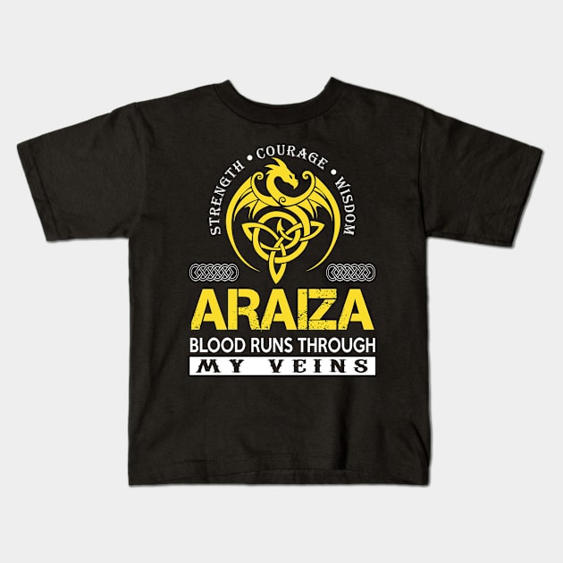 ARAIZA Kids T-Shirt by isaiaserwin